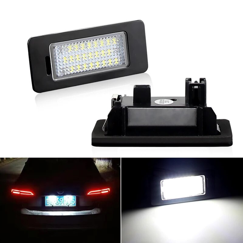 

2 шт. для Passat B6 B7 Jett a MK6 Tiguan Touran Sharan Golf PLUS Seat Alhambra Автомобильный светодиодный светильник номерного знака 6000k без ошибок