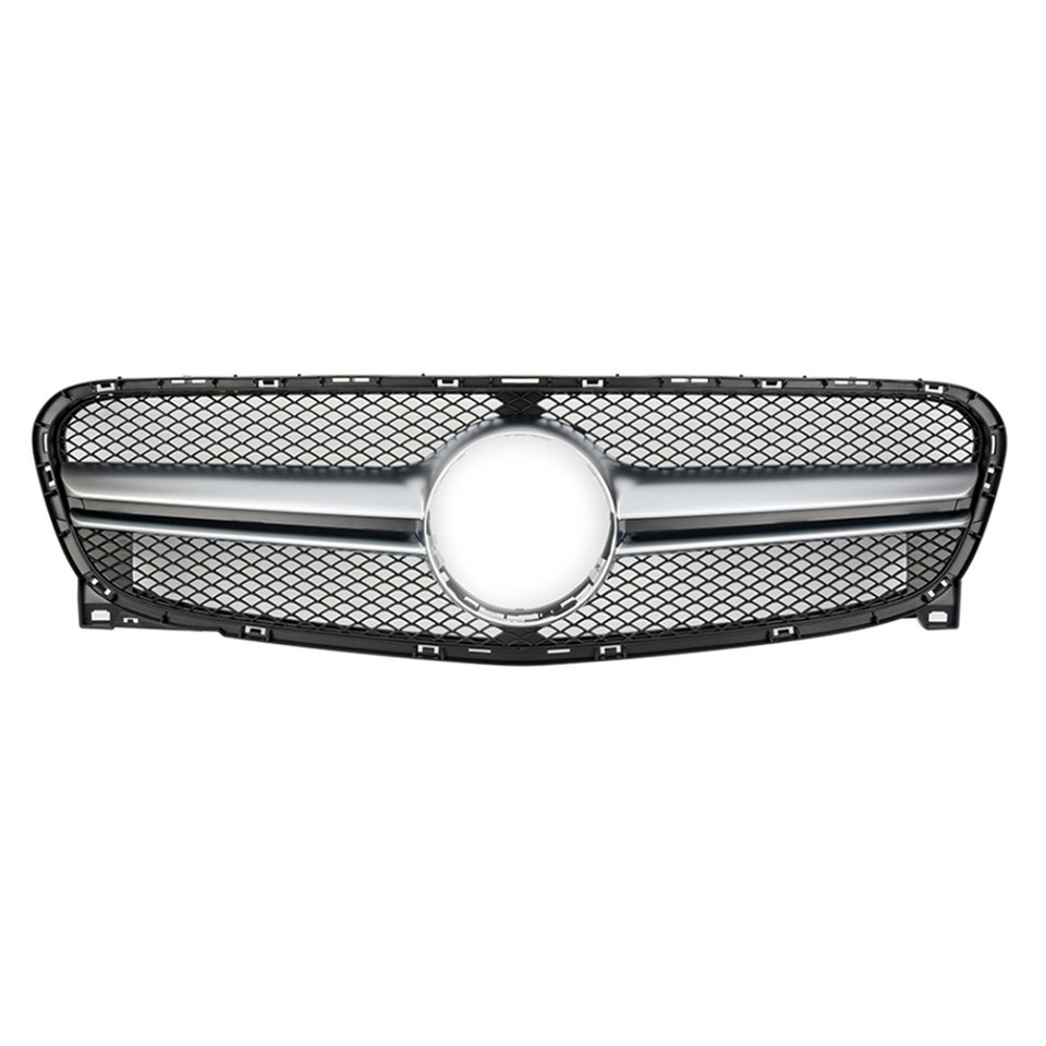 

Передняя решетка для Mercedes Benz GLA Class X156 AMG 2014-2016 GLA180 GLA200 GLA250 Серебристая/черная сетка верхнего бампера капота