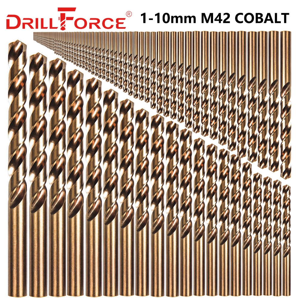 

Drillforce набор кобальтовых сверл 1-10 мм