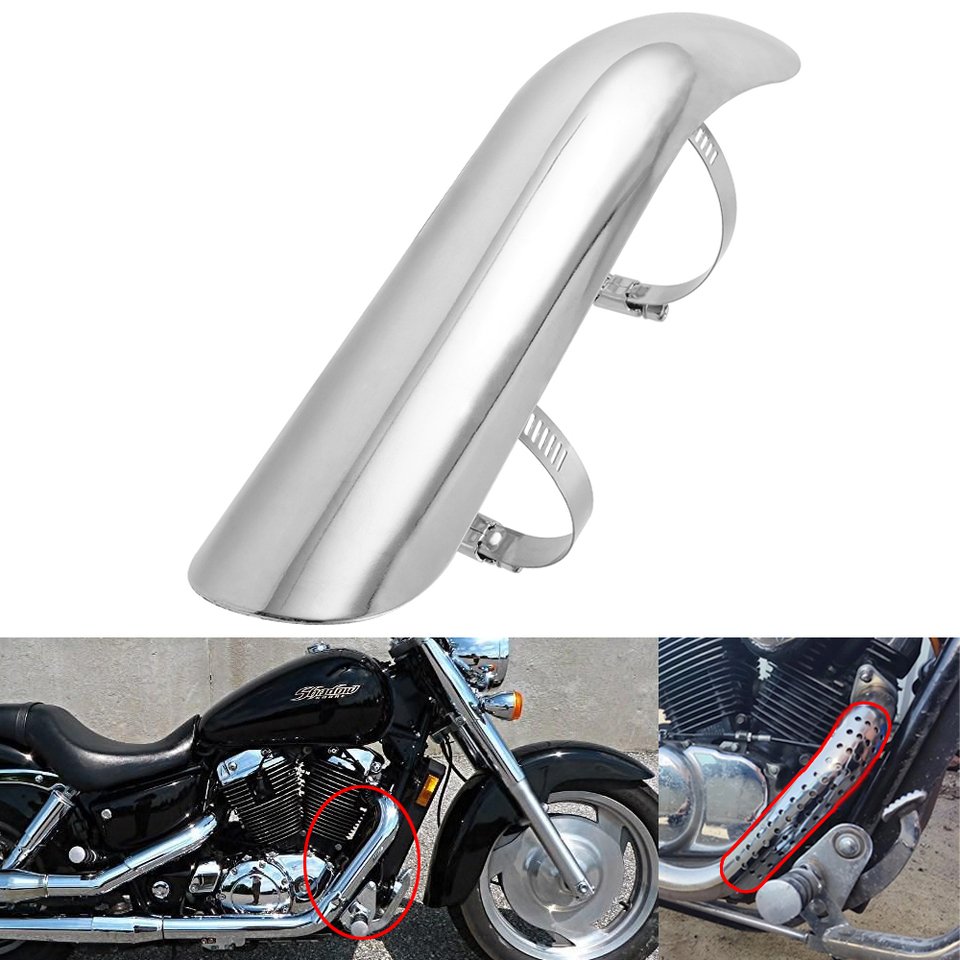 

Хромированный тепловой чехол для выхлопной трубы Honda Shadow 1100 Saber 2000-2007 VT1100 Shadow 1100 Spirit 2000-2003 2005-2007