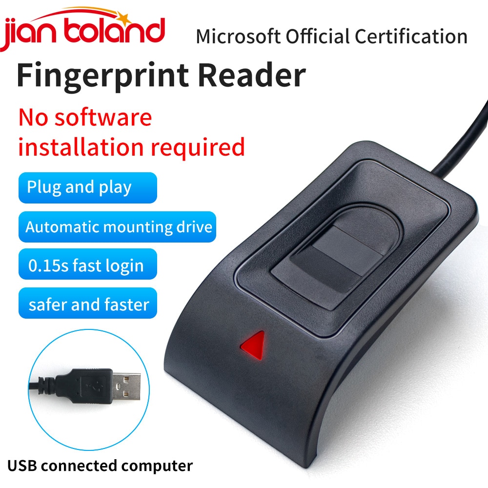 

Сканер отпечатков пальцев USB для Windows 10/11