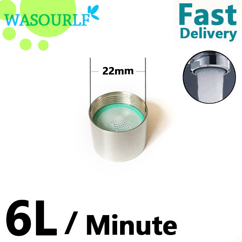 

WASOURLF 2 шт. нержавеющая сталь M22 * 1 Женский резьбовой смеситель аэратор 2L 3L 4L 6L 8L водосберегающий аэратор кран, аксессуары, пластиковый пузырь