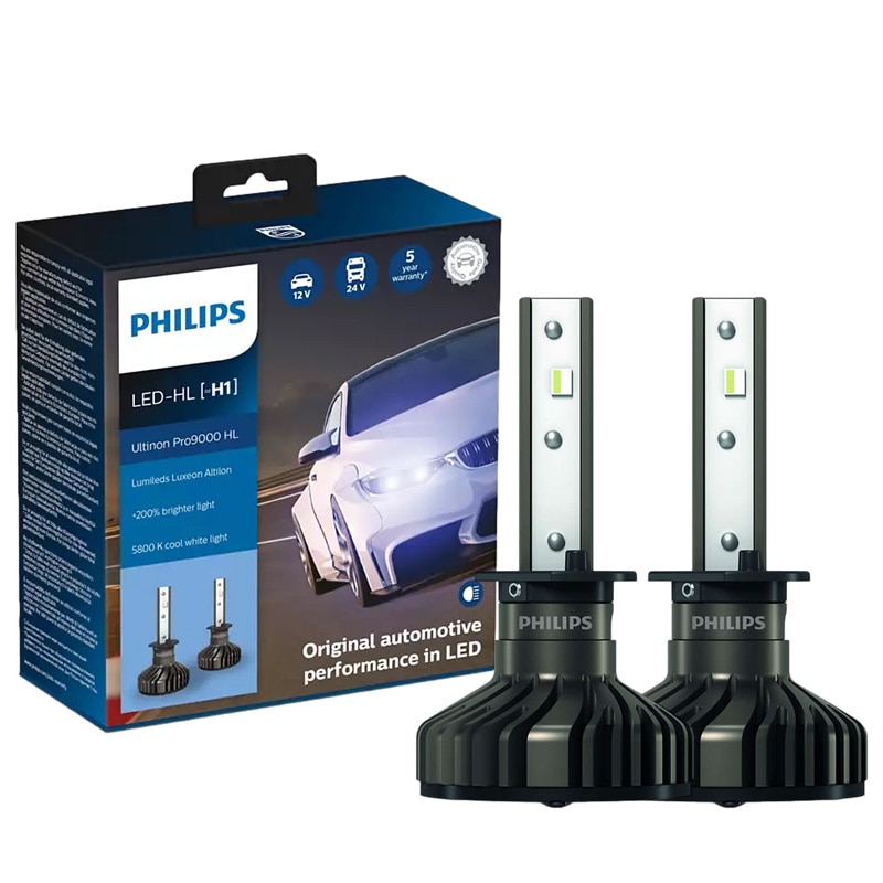 

Philips Ultinon Pro9000 светодиодный H1 H4 H7 H8 H11 H16 HIR2 HB3 HB4 Автомобильные фары 9005 9006 9012 K белые 5800 яркие автомобильные лампы 2x
