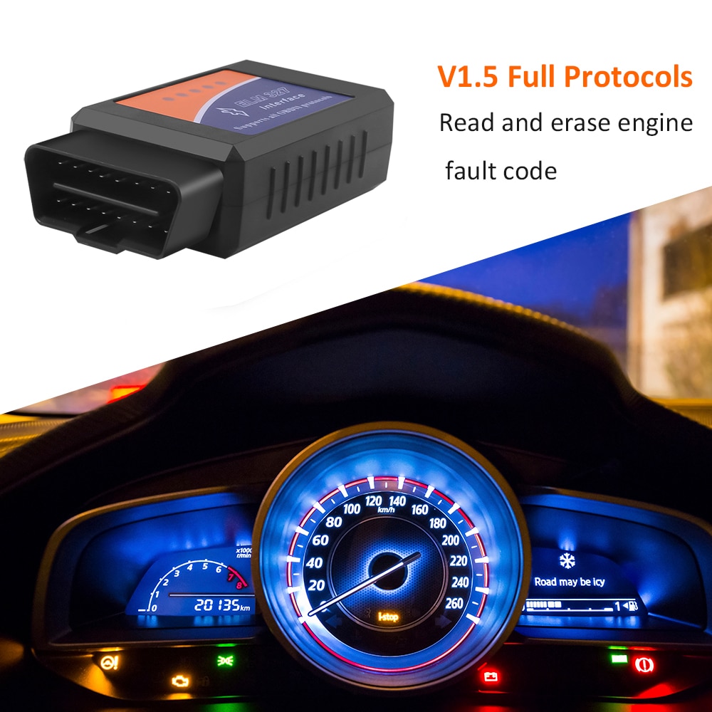 

ELM327 V1.5 V2.1 OBD2 Bluetooth CAN BUS Диагностический Сканер Для Проверки Автомобиля Адаптер Интерфейса Двигателя Для ПК An...