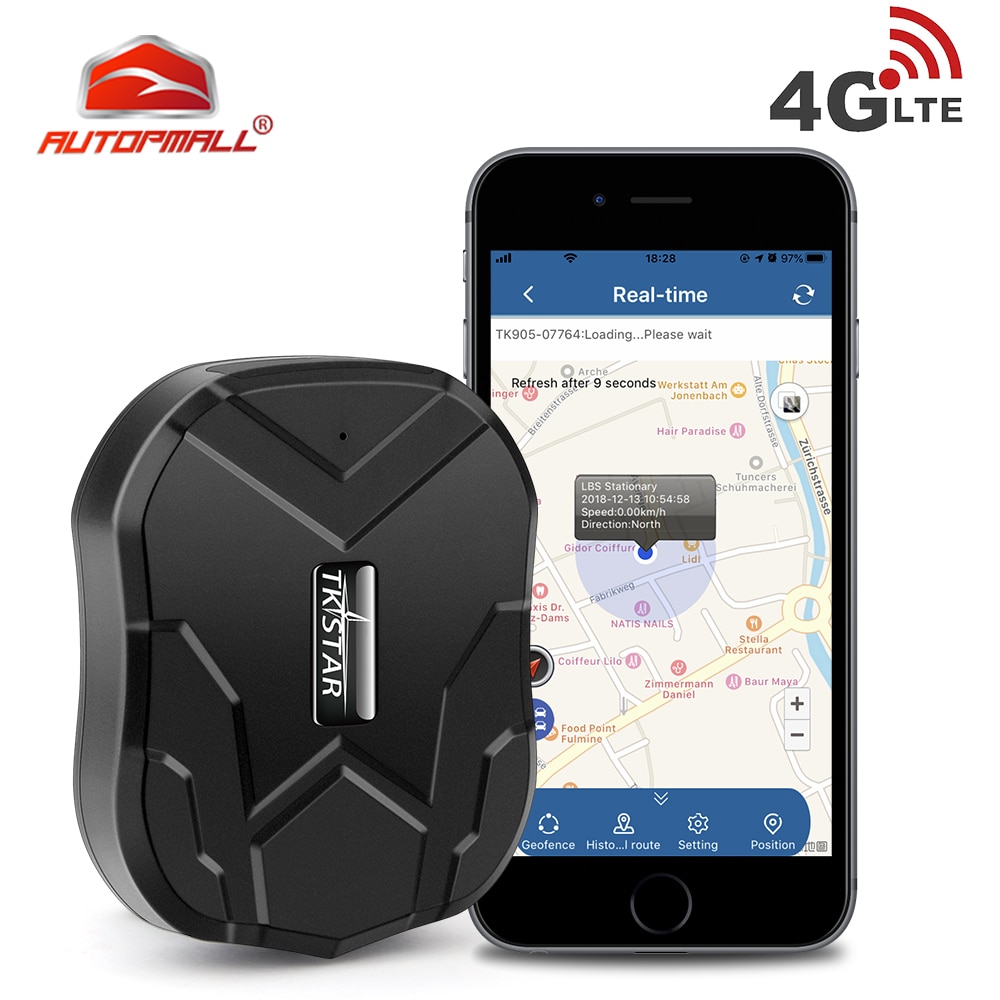 

Автомобильный GPS-трекер AUTOPMALL 4G TKSTAR TK905 5000 мАч, магнитный 4G GPS-трекер, автомобильный водонепроницаемый трекер со стабилизацией, бесплатное приложение