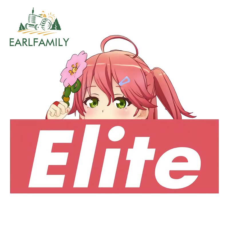 

EARLFAMILY 13 см x 9,9 см Hololive Sakura Miko автомобильные наклейки модный солнцезащитный крем кондиционер лобовое стекло окклюзия царапины декор