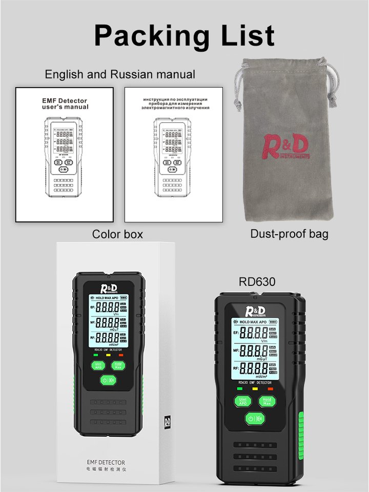

R&D RD630 Многофункциональный детектор электромагнитного поля