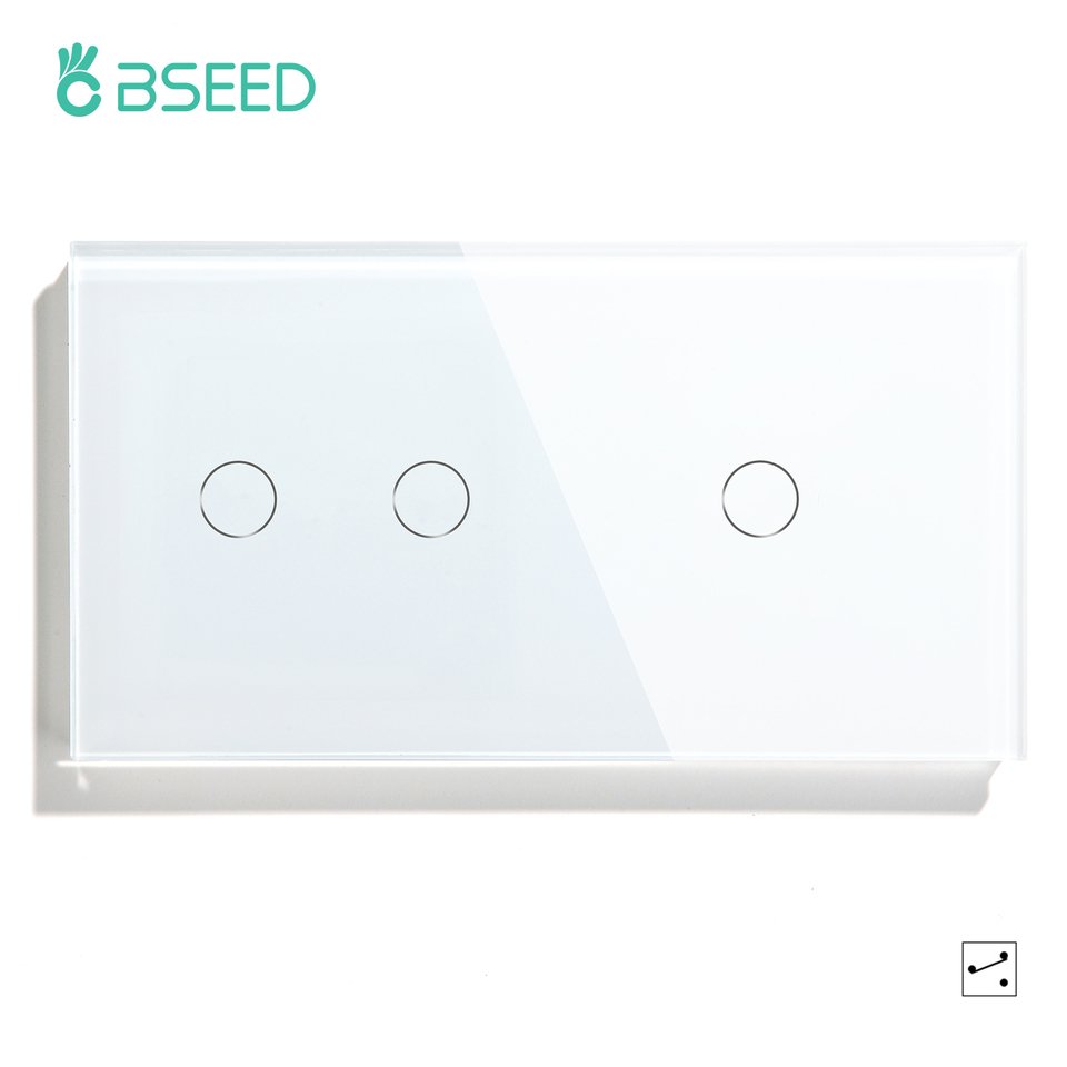 

Bseed сенсорный переключатель 1 Gang 2 Gang белый черный золотой