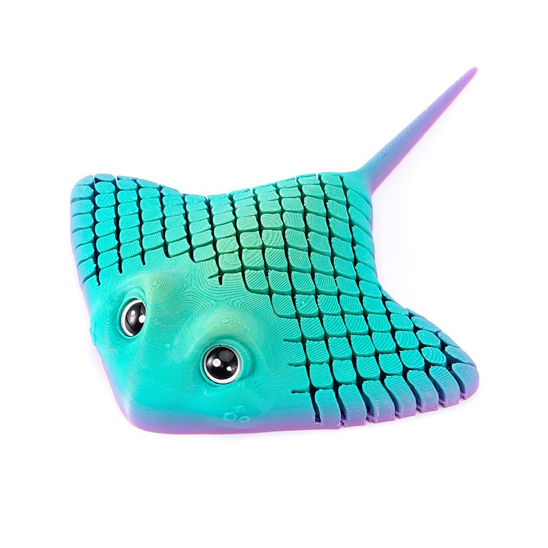 

3D печатная игрушка Manta Ray Fidget, многоцветная шарнирно-сенсорная фигура дьявола, рыбы, модели животных, украшение для домашнего рабочего стола
