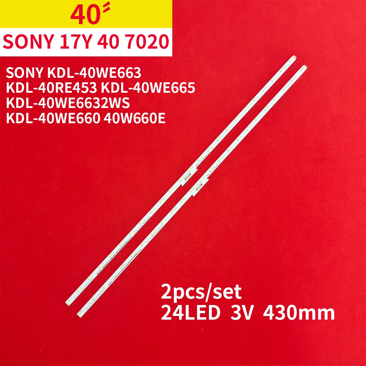 

Светодиодная панель для телевизора Sony 40", 24 лампы, алюминий