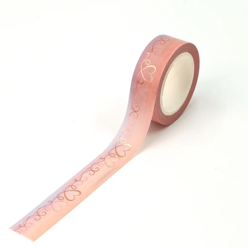 

Декоративная бумажная лента GREATHOPE WASHI TAPE сердечки 10 м