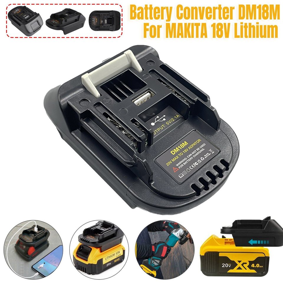 

Адаптер аккумулятора Makita 18В для Dewalt 20В и Milwaukee M18