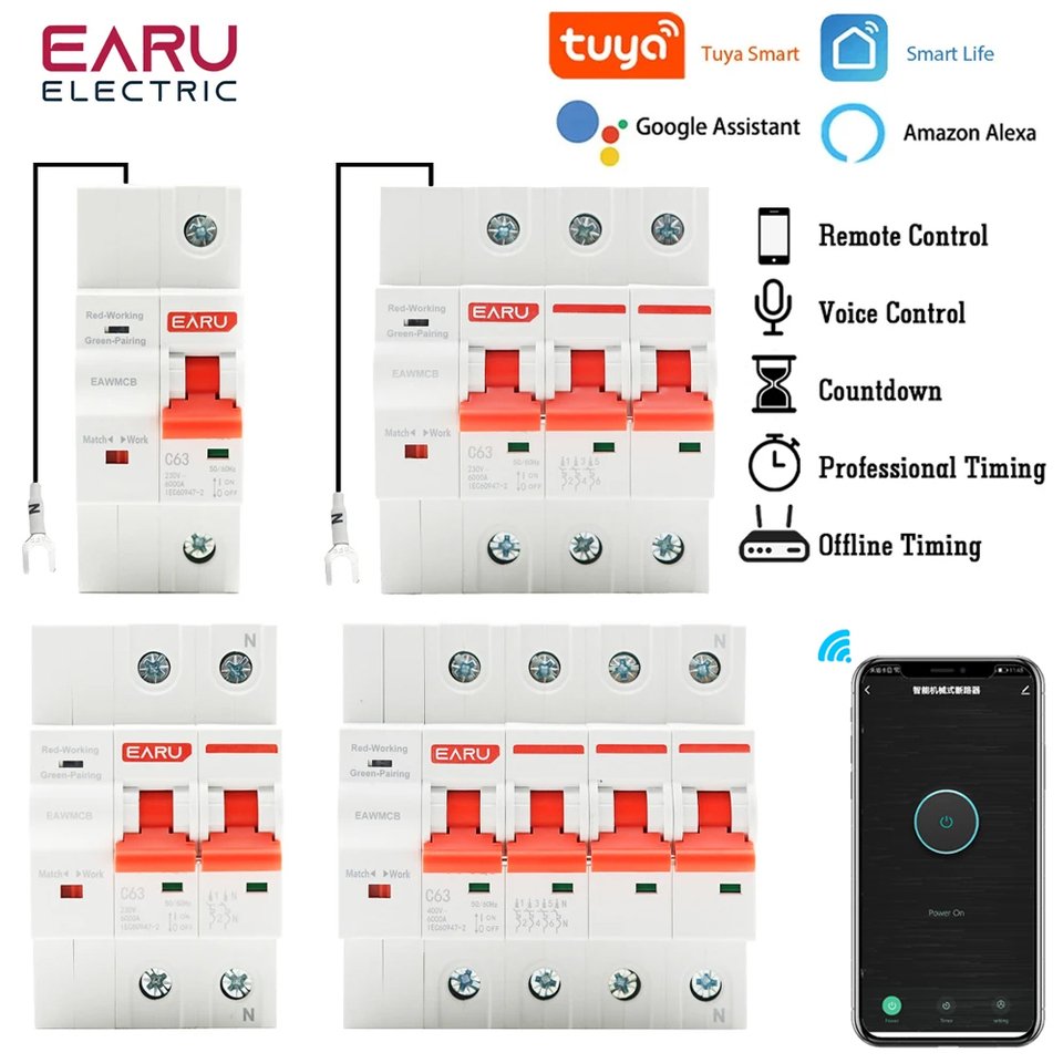 

Автоматический выключатель EARUELECTRIC Smart Life