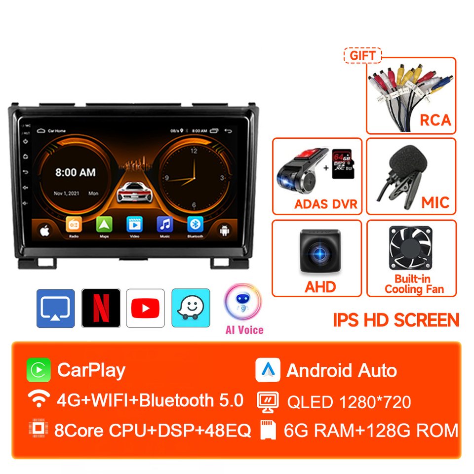 

JIUYIN Android 12 Автомагнитола для Haval Hover Great Wall H3 H5 2011-2016 мультимедийный видеоплеер навигация GPS 2din DVD головное устройство
