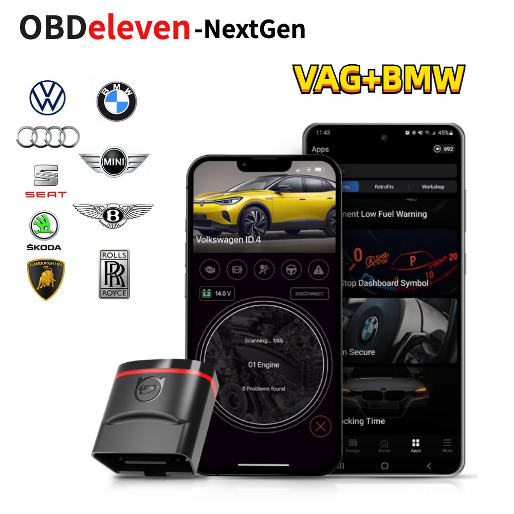 

Оригинальный NEXTGEN OBDeleven BMW/VAG GROUP для IOS/Android Поддержка VW Polo Golf Volkswagen/Audi A3 A4/Seat/Skoda/BMW