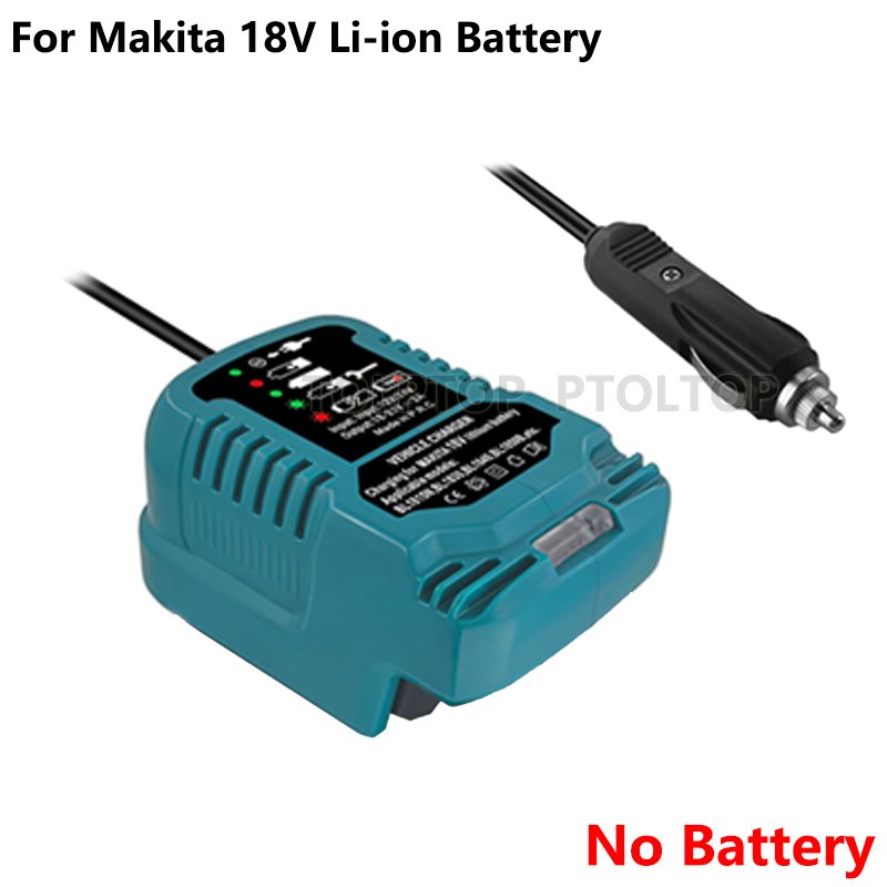 

Вилка прикуривателя, мини-автомобильное зарядное устройство для Makita/Dewalt/Milwaukee/Einhell, 18 В, литий-ионное зарядное устройство со светодиодным индикатором