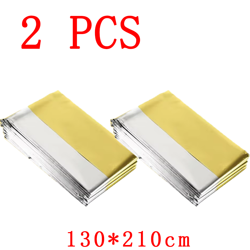 

1-10 Шт. Термоодеяло Для Выживания, Фольга, Космическое Одеяло, Ветрозащитное, Портативное, Для Кемпинга, Пешего Туризма