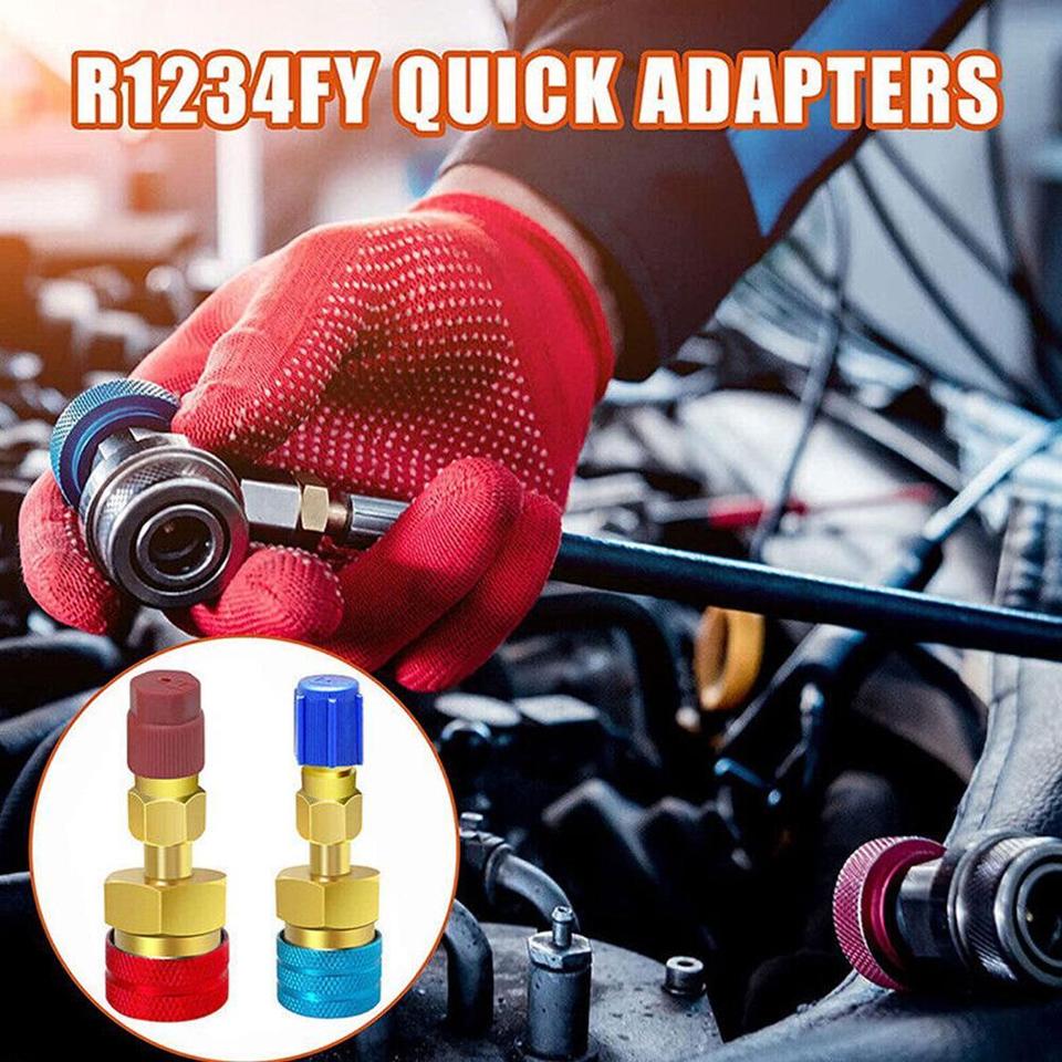 

Адаптер быстроразъемный соединитель для R1234YF к R134A High Low Side Adapter фитинг соединитель для автомобильного кондиционера инструмент для фитинга