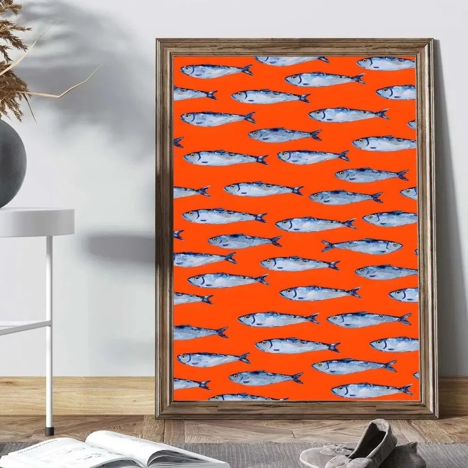

Абстрактный плакат на холсте "Сardine Lobster Fish"