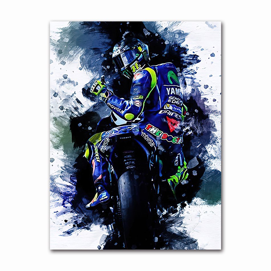 

Акварельный мотоцикл Racer Valentino Rossi Poster DHRM
