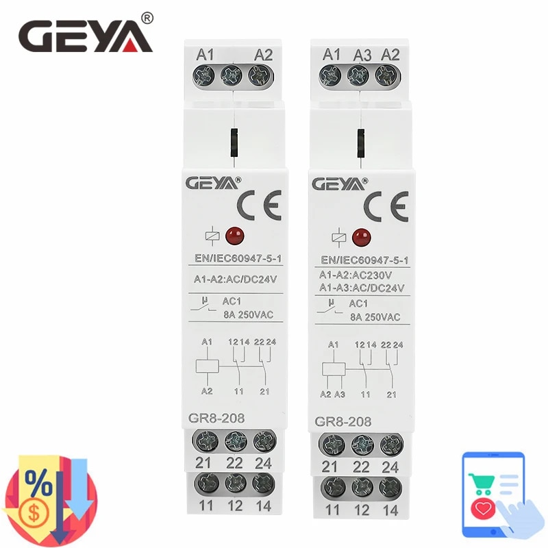 

GEYA GR8-208 Промежуточное реле 8A