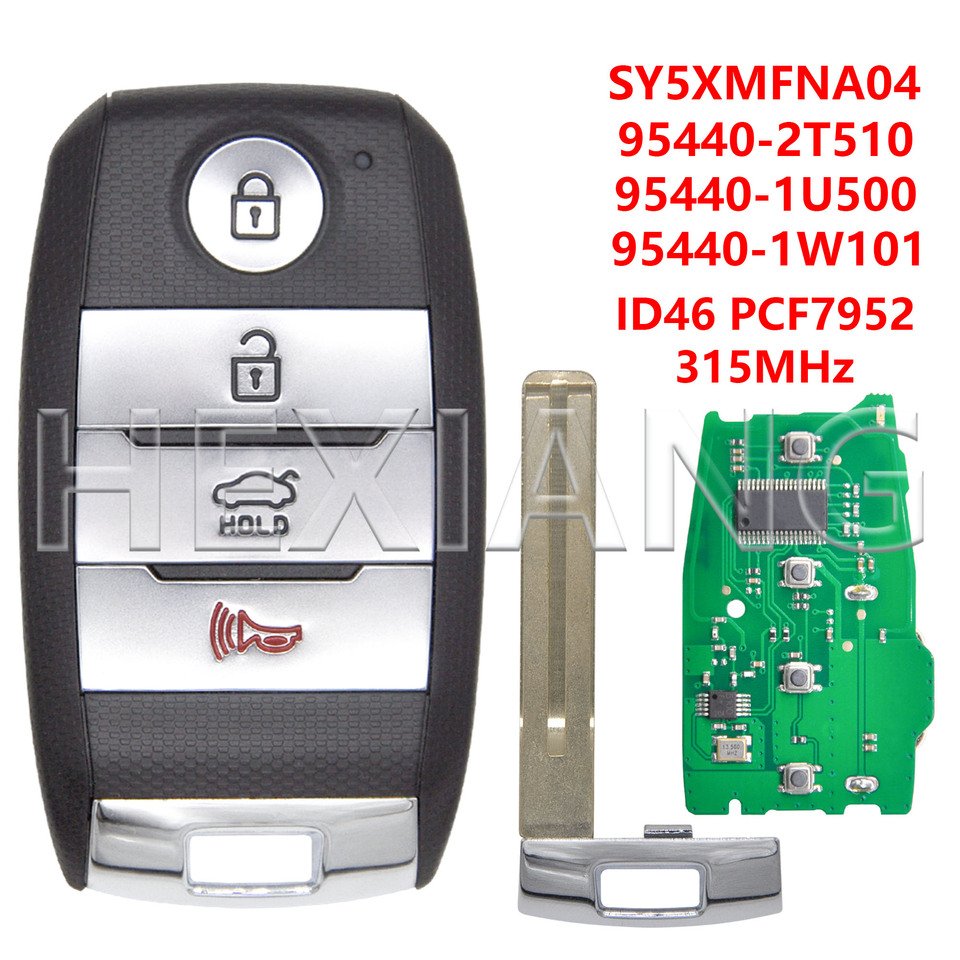 

Автомобильный пульт дистанционного управления HE SY5XMFNA04/SY5XMFNA433 95440-2T500/2T510 315/433 МГц ID46 PCF7952 для KIA Optima Rio Sportage 2014 2015