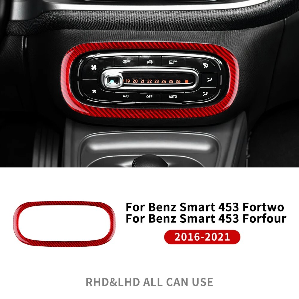 

Настоящая мягкая углепластиковая наклейка для Mercedes Benz Smart 453 Fortwo/Forfour 2016 2017 2018-2021
