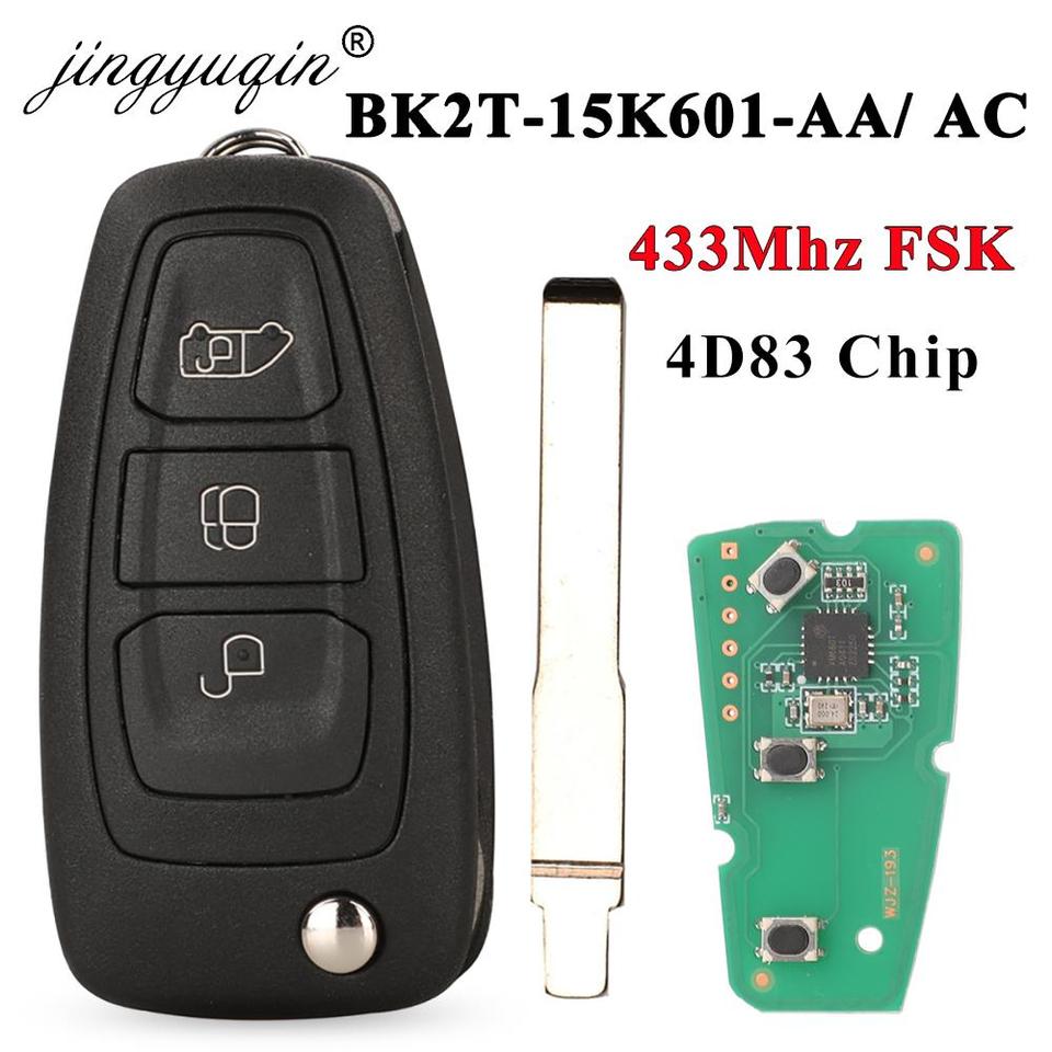 

Jingyuqin BK2T-15K601-AA/ AC 434 МГц ASK 4D +(83) чип автомобильные ключи для Ford Tourneo Transit Custom Flip Key Fob Aftermarket