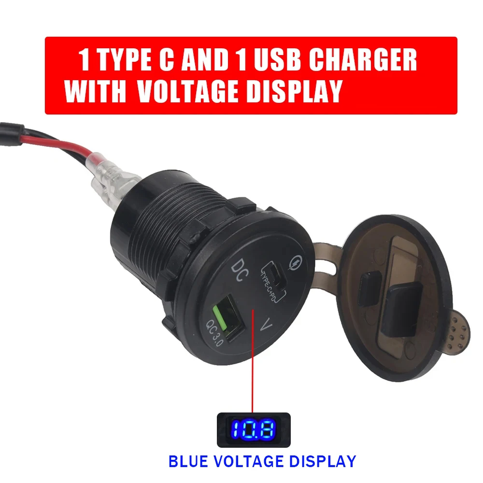 

Мотоциклетное USB-адаптер для зарядного устройства CB500X с цифровым напряжением для Honda CB 500X CB 500 X CB500X USB-порт Type C 2015