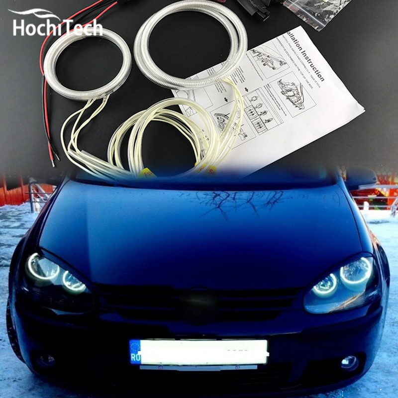 

Фара HochiTech ccfl с ангельскими глазами, белая, 6000k, для VW Volkswagen golf 5 MK5 2003-2009