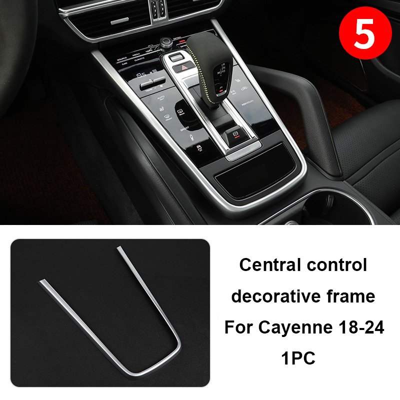 

Для Porsche Cayenne 2018 2019 2020 2021 2022 2023 2024 Coupe Автомобильная серебряная приборная панель, панель рулевого колеса, внутренняя декоративная рамка