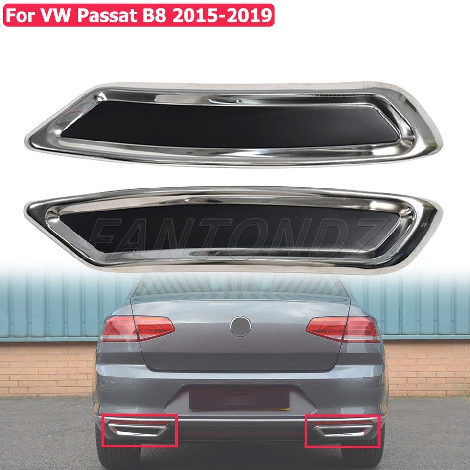 

Для VW Passat B8 седан/Estate 2015-2018 Rline модификация задней выхлопной системы хромированный выпускной диффузор рамка тюнинг Highline TSU FSU