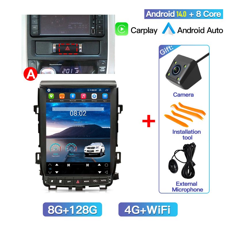 

12,1 ''Android14.0 для Toyota Alphard ANH20 Elfa A20 2008-2014, автомобильный радиоприемник Carplay, мультимедийный видеоплеер DSP 4G RDS DSP