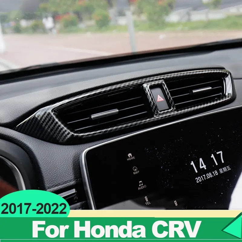 

Для Honda crv CR-V 2017-2020 2021 2022 центральное управление автомобиля кондиционер решетка отверстия рамы крышки отделки полосы стикеры аксессуары