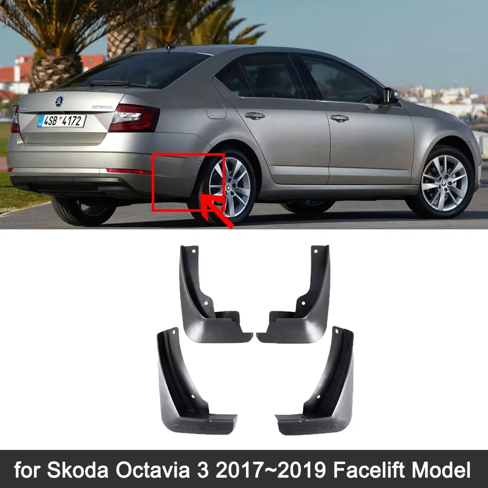 

Skoda Octavia 3 A7 5E Sedan MK3 2013-2019 Задние Брызговики С Защитой От Брызг, АБС-пластик, Автомобильные Расширители Крыльев