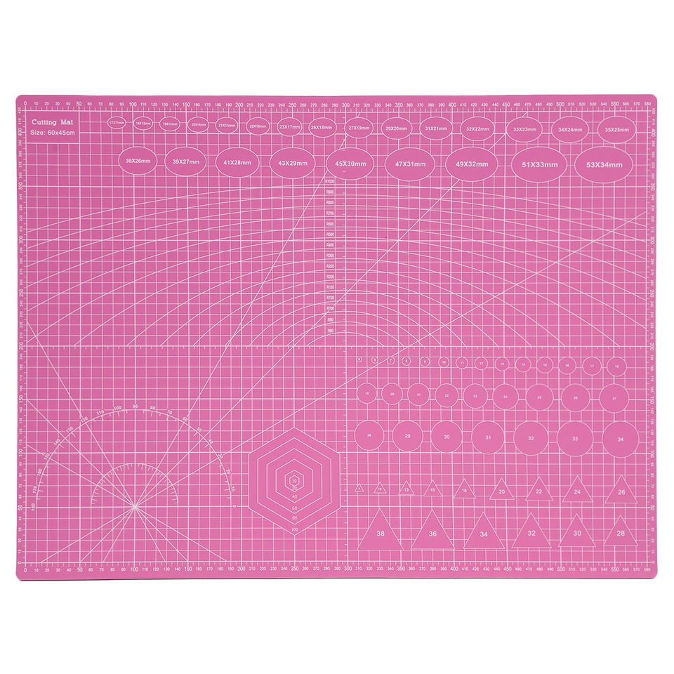 

MTW007-1 Коврик (мат) для резки раскройный, 3-слойный, 60*45см А2, цв.розовый