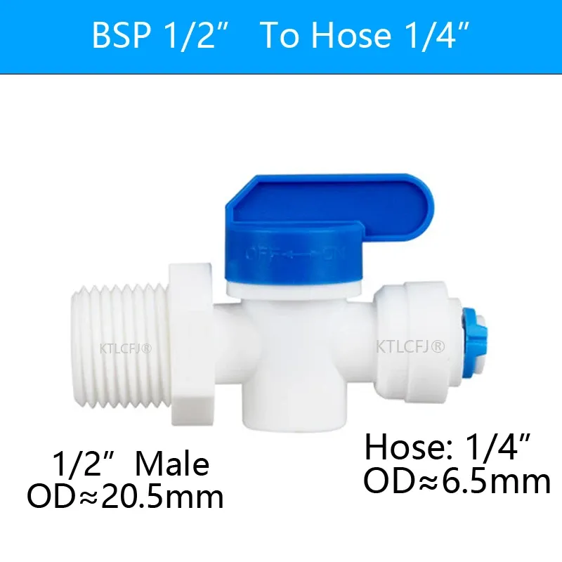 

Пластиковый шаровой кран Reveser Osmosis 1/4", 3/8"