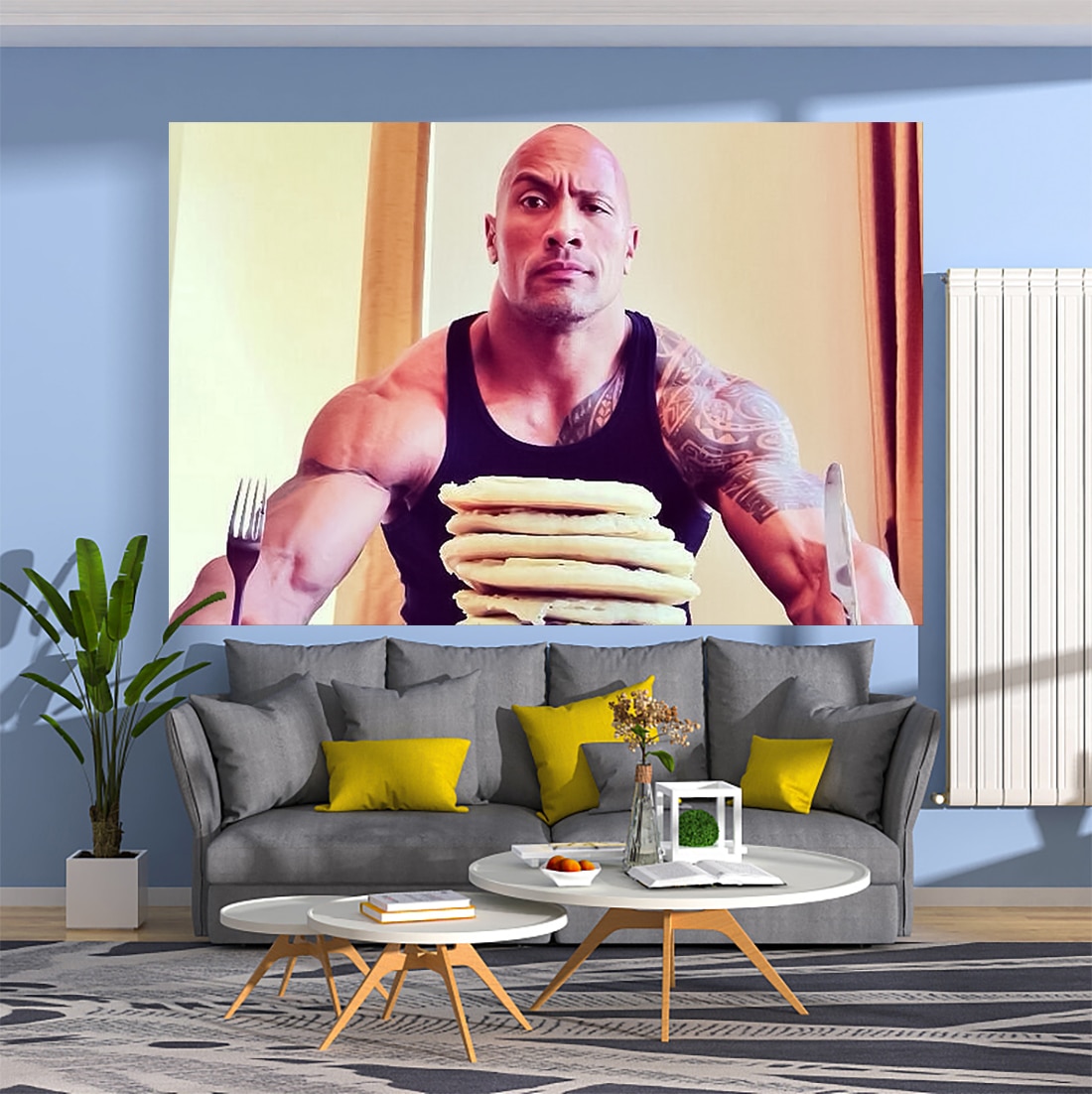 

Настенный ковер Dwayne Johnson полиэстер