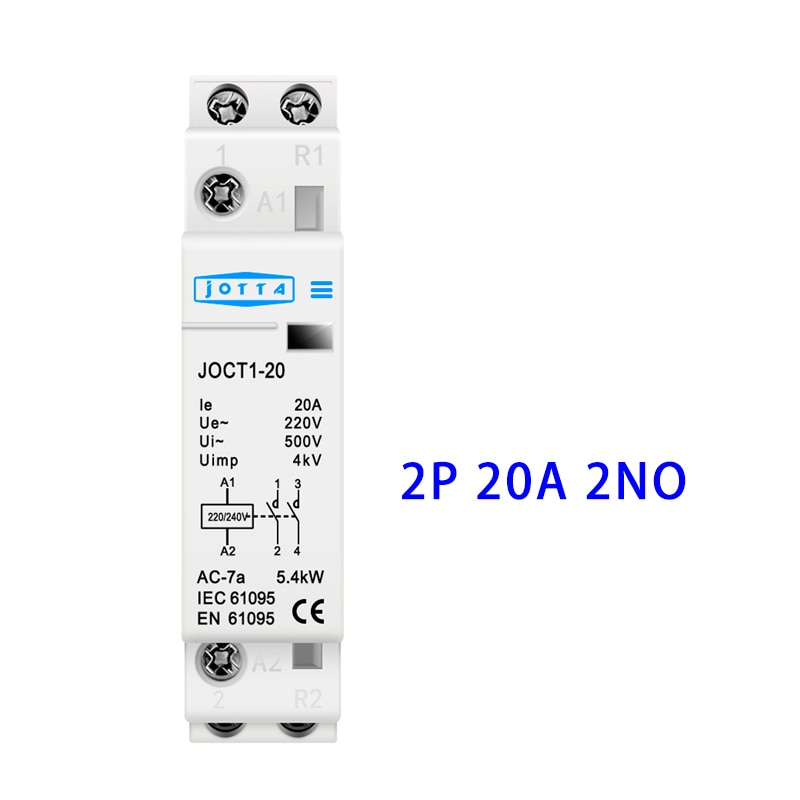 

2P 16A/20A/25A 220V/230V 50/60Hz Din Rail AC контактор для дома 1NO 1NC/2NO/2NC для умного дома