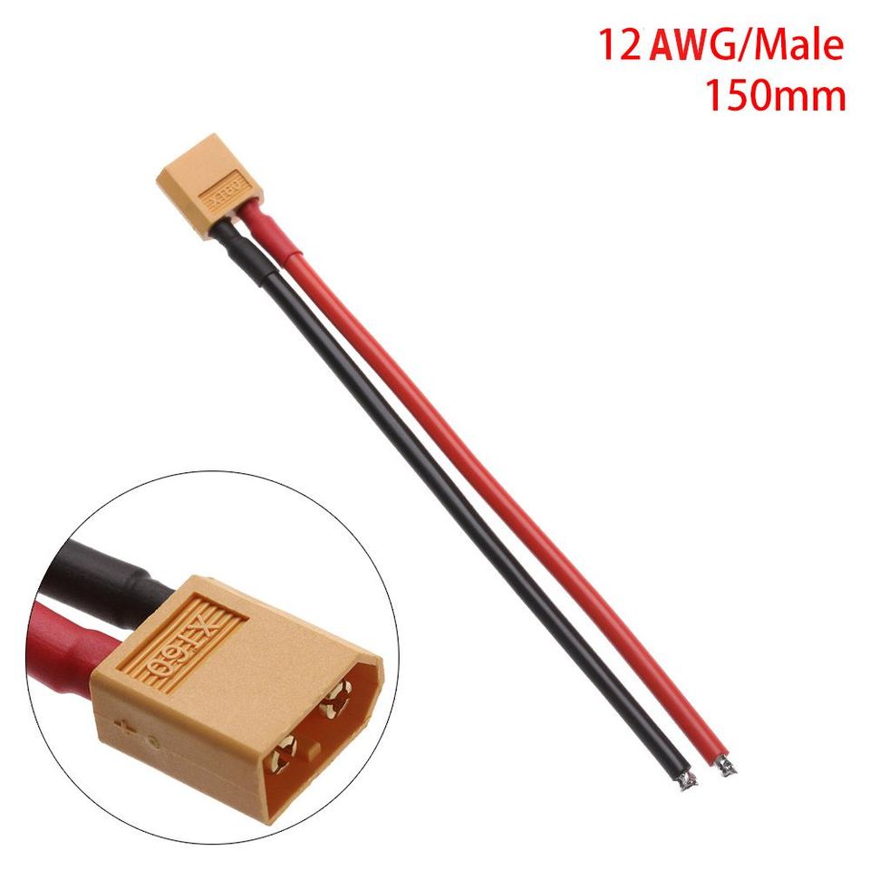 

Провода 12 AWG/14 AWG с силиконовым проводом, двойной удлинитель XT60, разъем «Мама»/«папа», разъемы для батарей 10 см/15 см