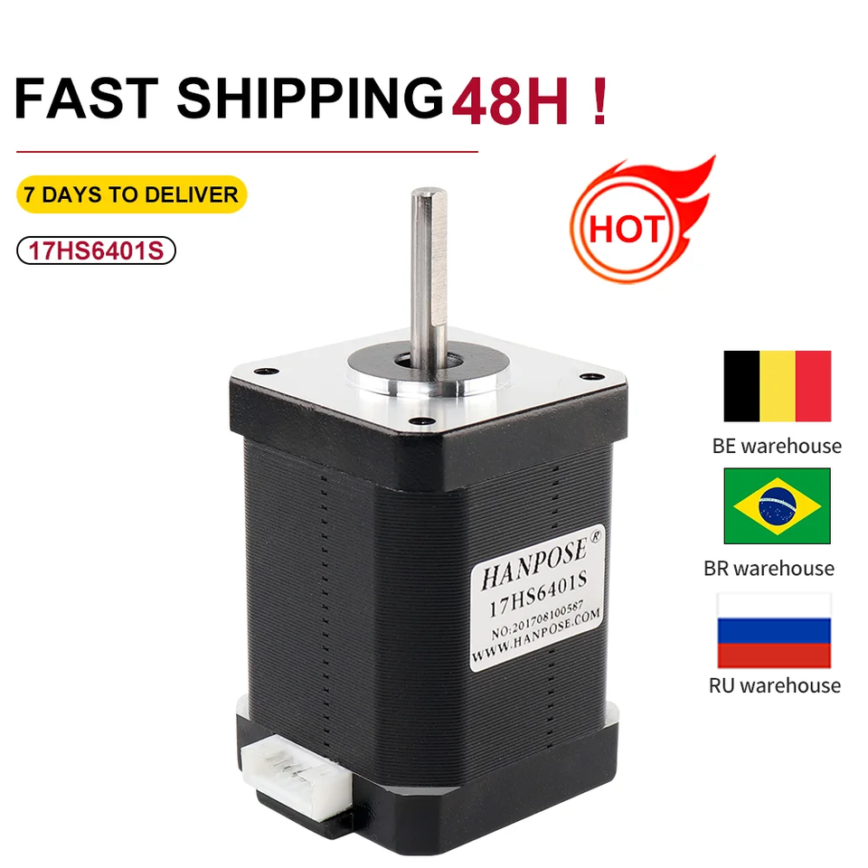 

Шаговый двигатель 17HS6401S 70.N.CM 1.7A