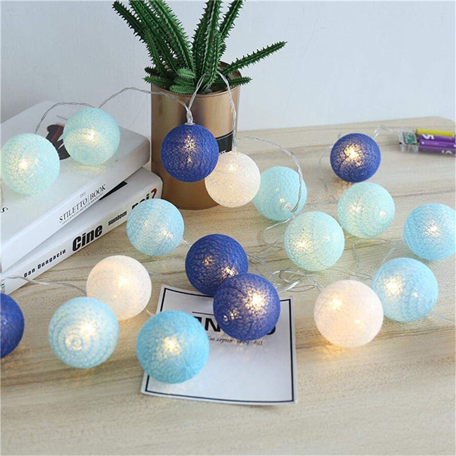 

Рождественская гирлянда PAMNNY, 20 LED, 3 м, хлопок, USB/батарейки