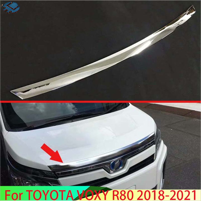 

Автомобильные аксессуары для TOYOTA VOXY R80 2018-2021, хромированный АБС-пластик, передняя крышка капота, решетка радиатора, бампер, сетка для губ, отделка крышки 2019 2020