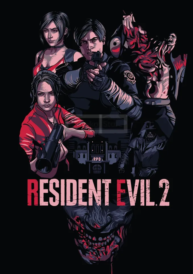 

Классический постер Resident Evil 2 4 6 7 на холсте