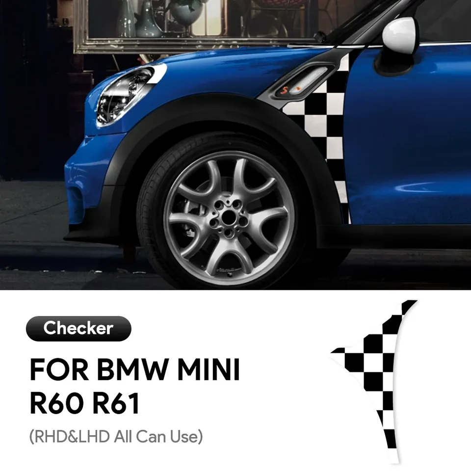

2 шт./компл. для Mini Cooper R55 R56 R61 R60 Countryman, боковые крылья, отделка, декоративная наклейка, автомобильные аксессуары, автомобильный Стайлинг