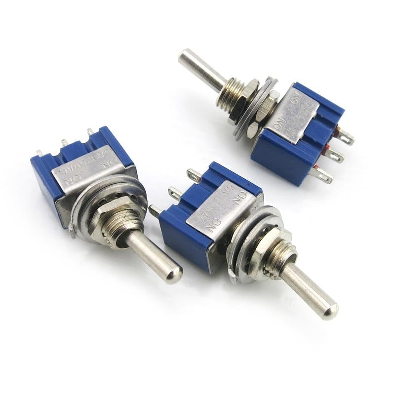 

Миниатюрный рычажный переключатель New Rise MTS-102 6А 125В/3А 250В 3-контактный