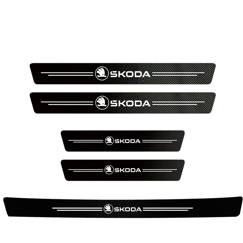 

Углеродное волокно, защита порога, кожаные виниловые наклейки для нового Skoda Octavia Kodiaq Fabia Superb Karoq Yeti Rapid Mk3 Vrs A4 A6