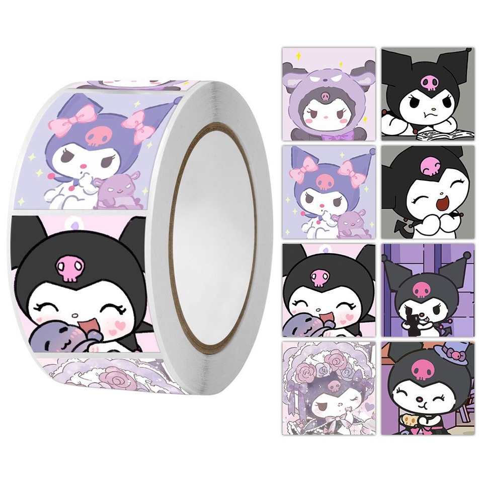 

500 Шт. Sanrio Kawaii Kuromi Hello Kitty Cinnamoroll Мультяшные Наклейки Детские Награды Наклейка Подарки Синтетическая Бумаг...