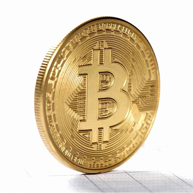 

Золотая позолоченная монета Биткоин SI MI DA DANG