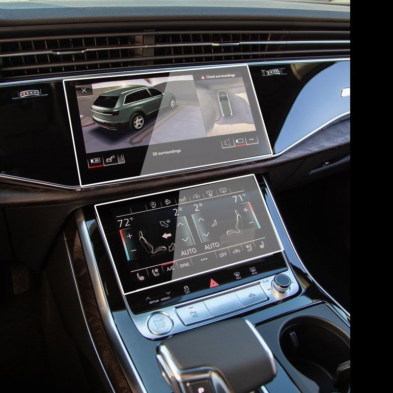 

2 шт. Защитная пленка для экрана из закаленного стекла для Audi Q7 Q8 2019 2020 автомобильная пленка для GPS навигации пленка для ЖК-экрана с защитой от царапин
